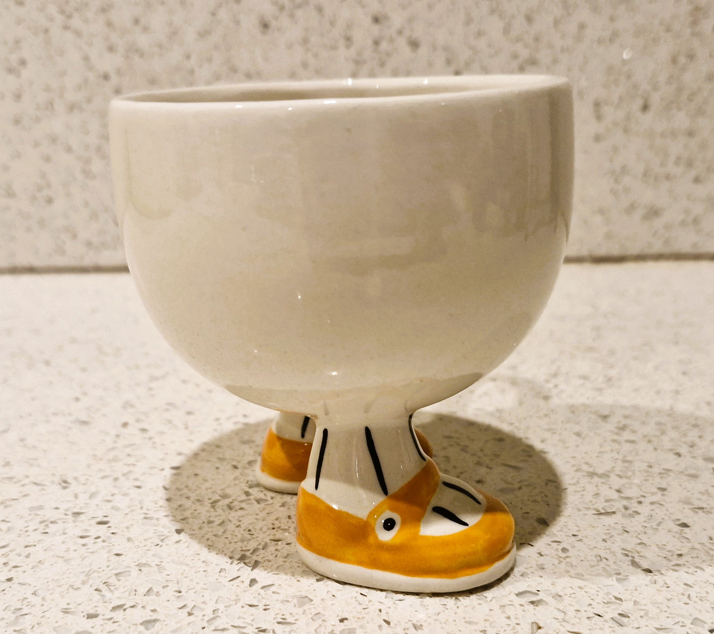 Carltonware Walking Mug, Mugs on Legs, Mug, Yellow, Feet, Original, Carlton Ware, Lipton, Lipton Tea, Advertising