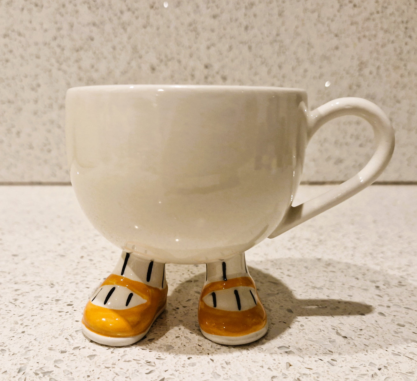 Carltonware Walking Mug, Mugs on Legs, Mug, Yellow, Feet, Original, Carlton Ware, Lipton, Lipton Tea, Advertising