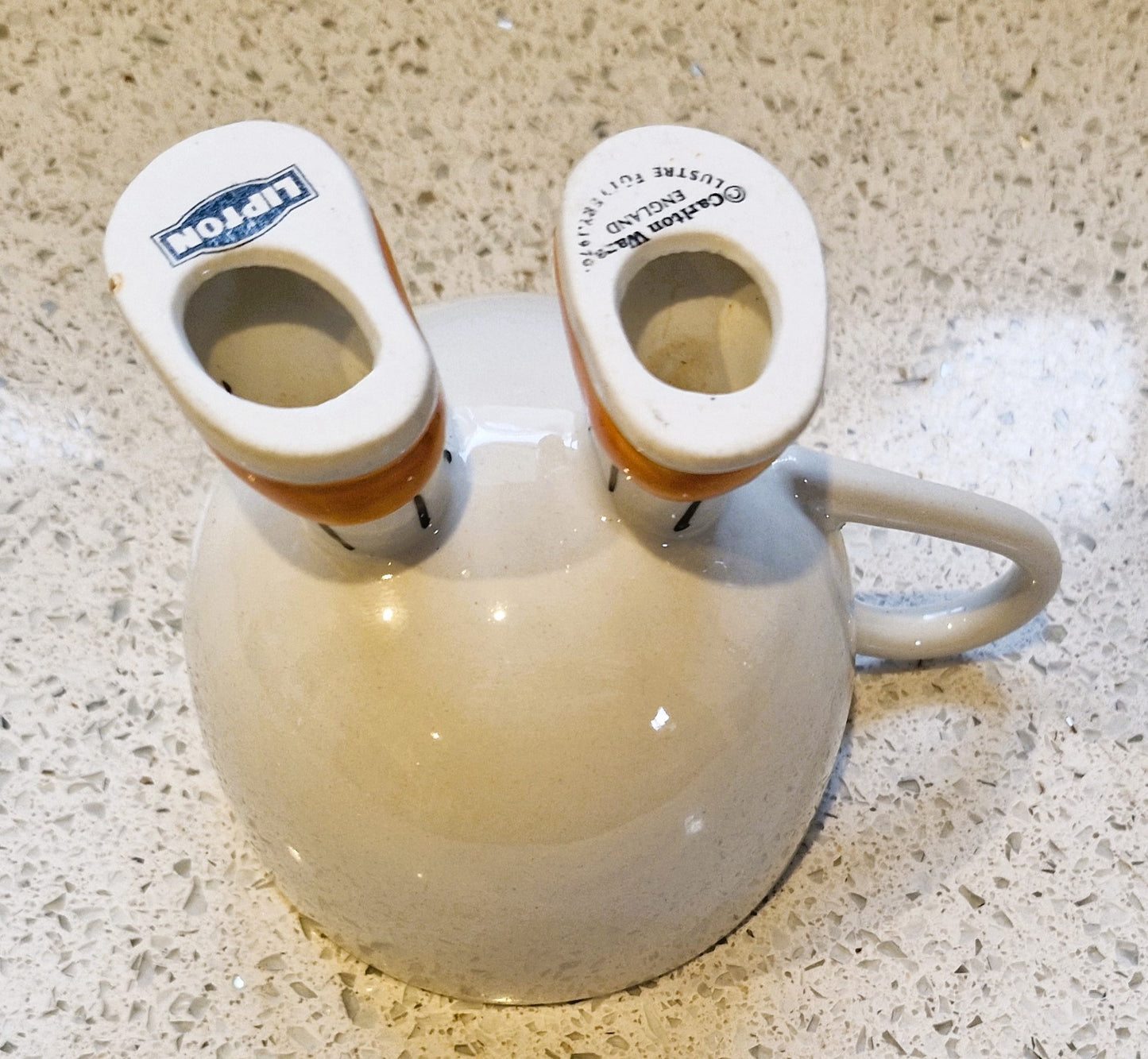 Carltonware Walking Mug, Mugs on Legs, Mug, Yellow, Feet, Original, Carlton Ware, Lipton, Lipton Tea, Advertising