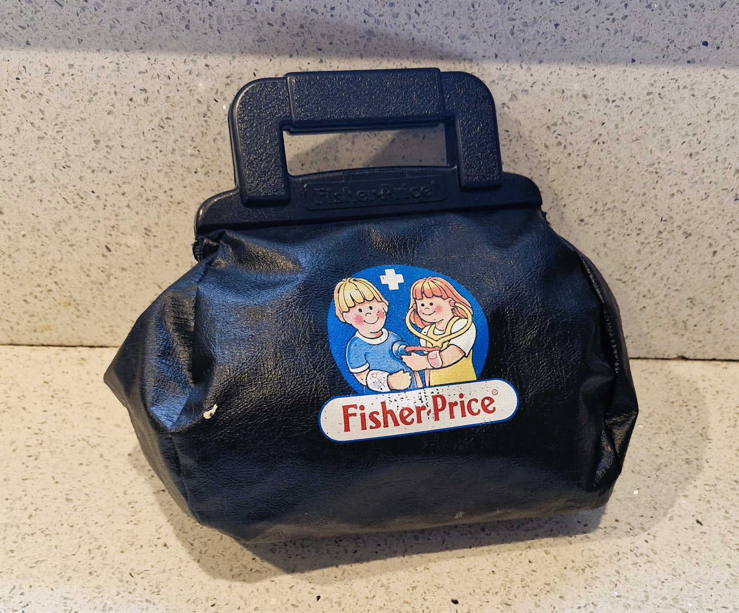 Fisher Price Doctors bag, Medical Kit, Doctor Gift, Doctor Toy, Doctors Black Bag - Very Good Condition