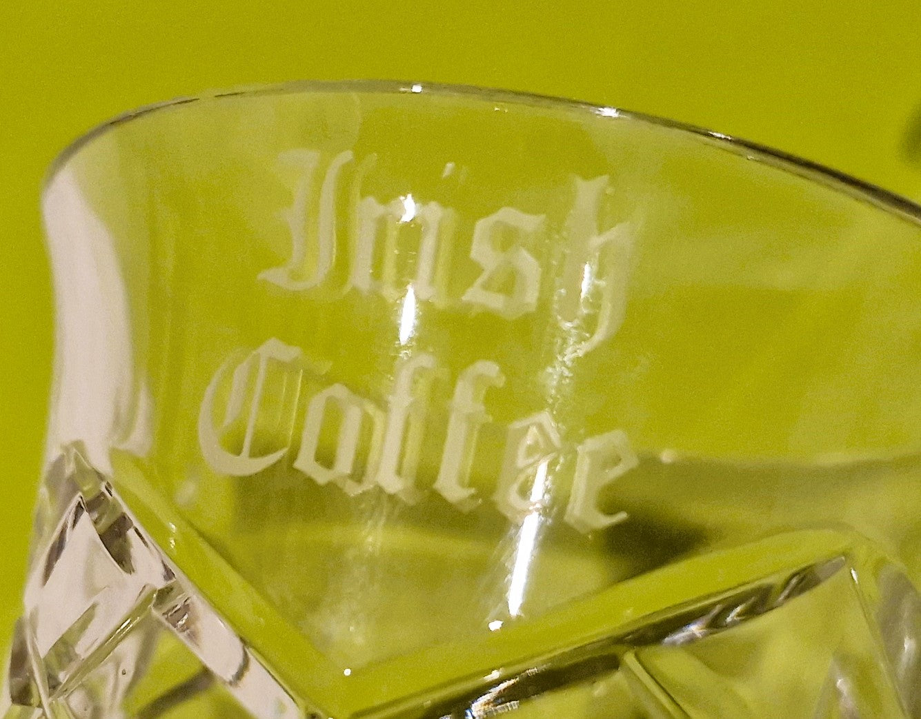 Vintage Irish Coffee Glasses, Matching Pair, Crystal, Excellent condition, Irish, Crystal irish Coffee Glasses, Vintage, Pineapple,