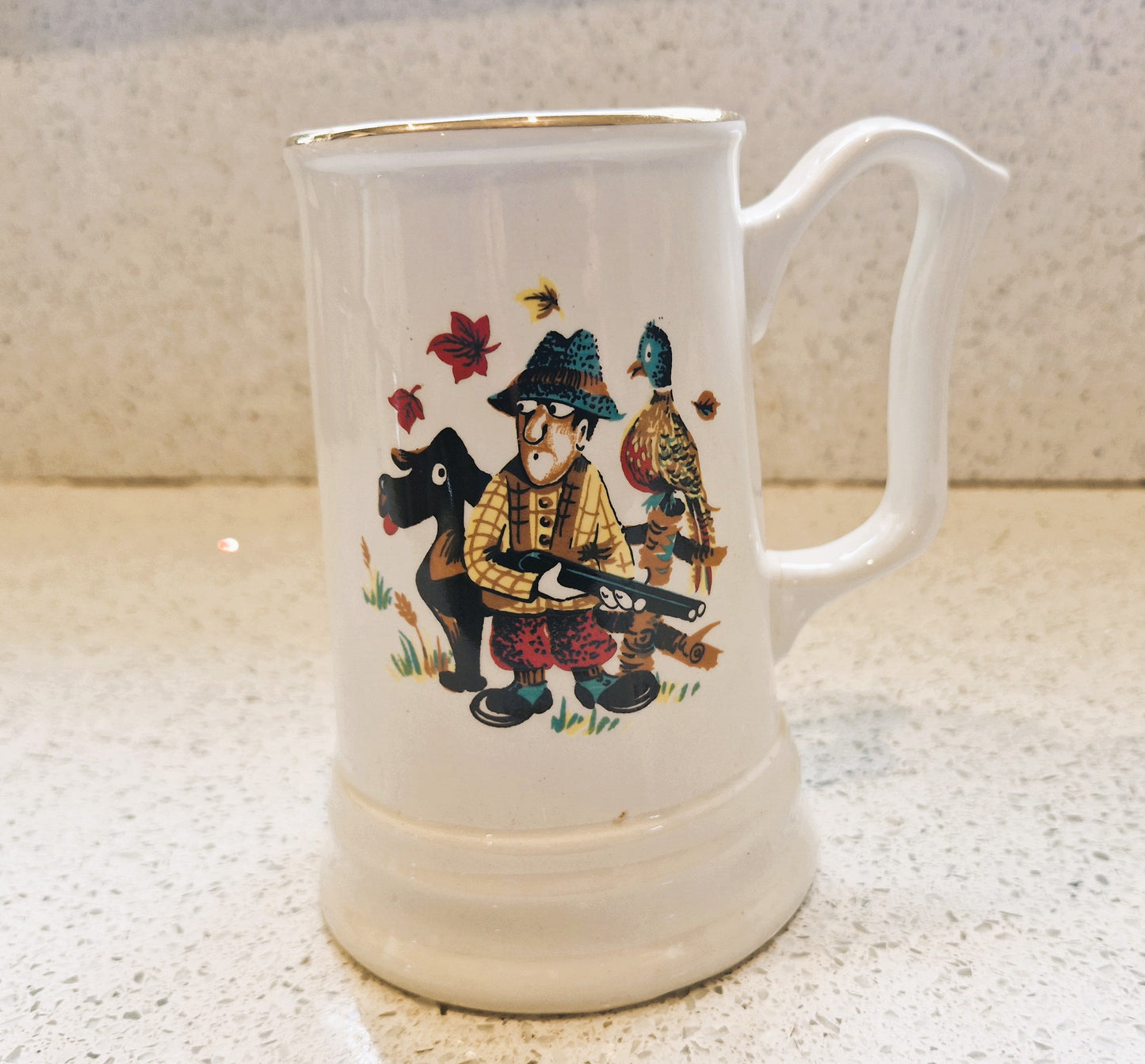 Hunting Mug, Hunting Stein, Hunting, Pint Glass, Tankard, Huntsman, Shooting, Weatherby, Hanley, Royal Falcon Ware, Stein, Pheasant