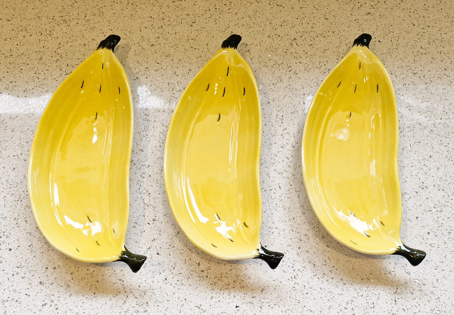 Carltonware Banana Split Dishes, Carlton ware Banana shaped dishes, Made in England, 60s