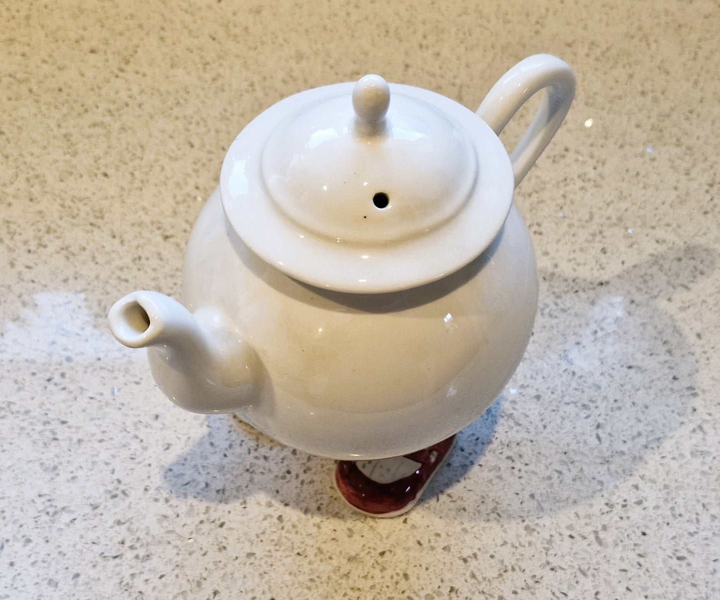 Carltonware, Walking Teapot, Hand Painted, Carltonware Walking Teapot, Made in England, English Pottery, Tea Pot, Red