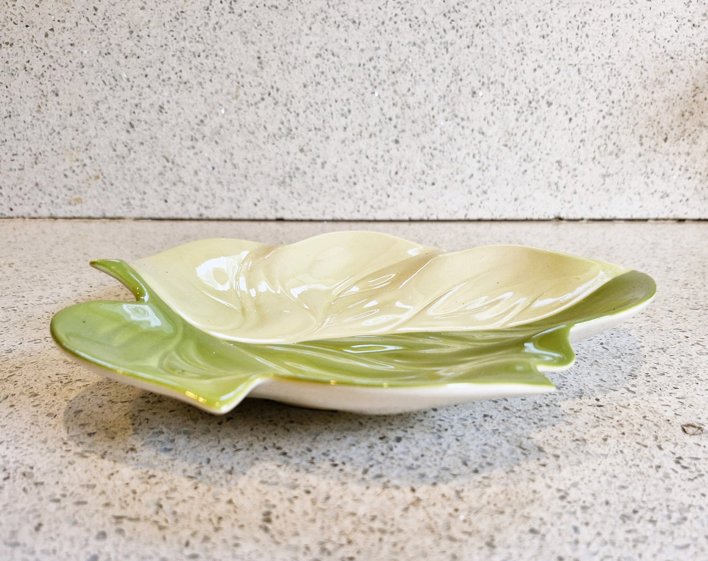Carltonware Leaf Platter, Large Leaf Plate, Carltonware, Green, leaf dish, Hand painted, Carlton Ware Plate