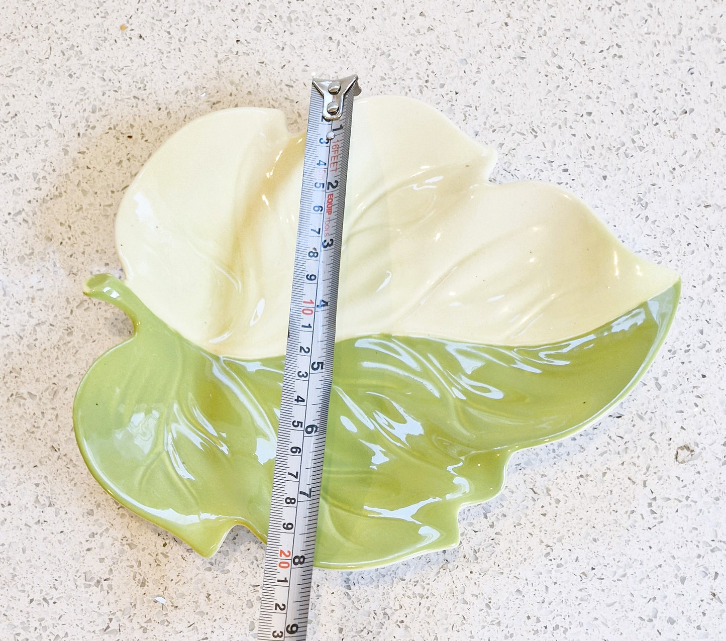 Carltonware Leaf Platter, Large Leaf Plate, Carltonware, Green, leaf dish, Hand painted, Carlton Ware Plate