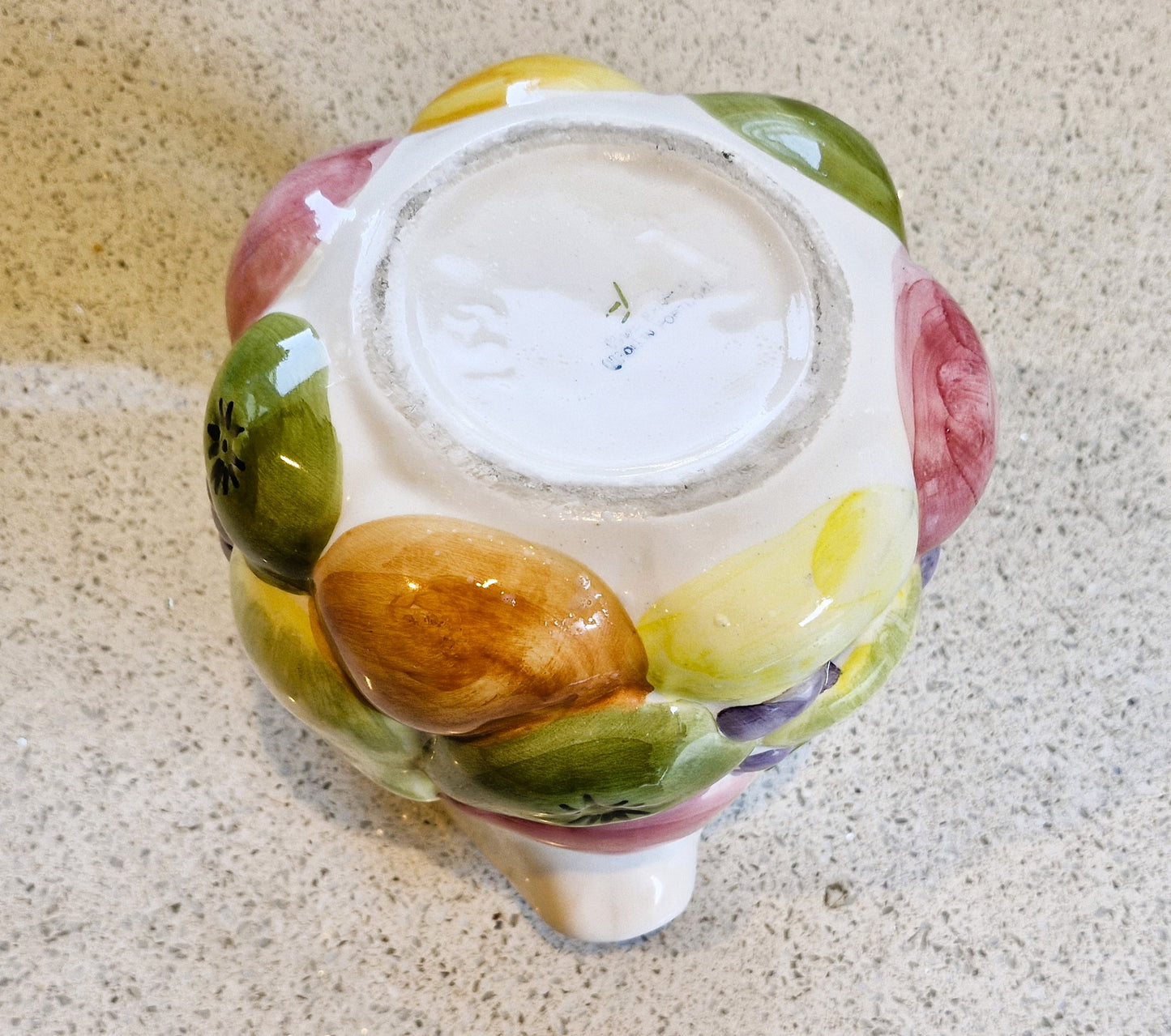 Large Majolica Fruit Pitcher, Large Majolica Fruit Jug, Large Vase, Large Jug, Large Pitcher, Majolica, Portugal, Majolica Fruit Design