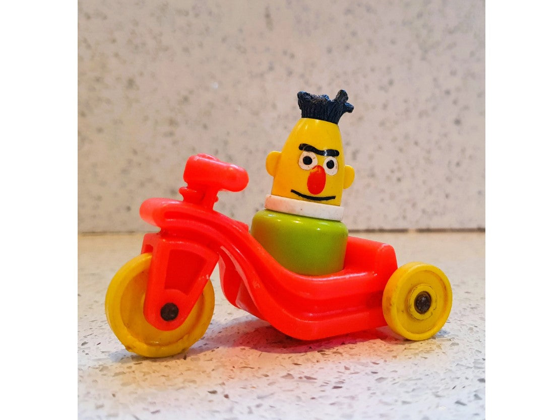 Fisher-Price Sesame Street Little People, Ernie on a Trike, Sesame Street, Vintage Fisher Price Sesame Street Ernie