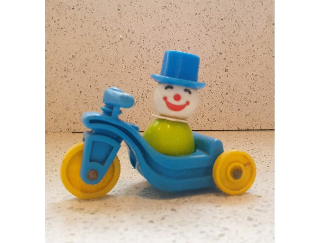 80s Fisher-Price Little people, Clown on a Trike, Nursery toys, Fisher price, Fisher Price Little People nursery Toys