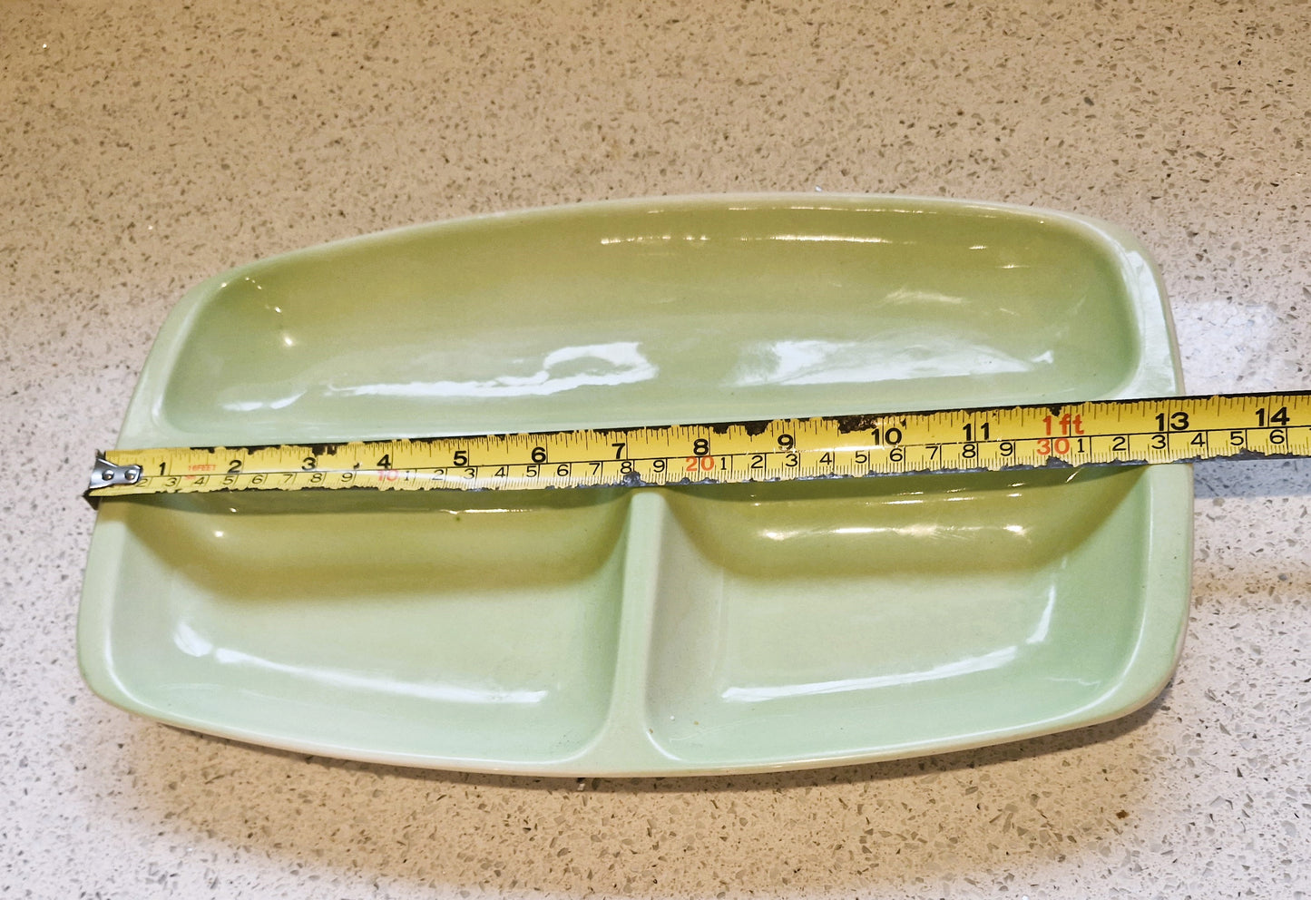 Carltonware Segmented serving dish, 1960s, 60s, Segmented Plate, Segmented dish, Kitchenalia, Carltonware, Green, Vintage