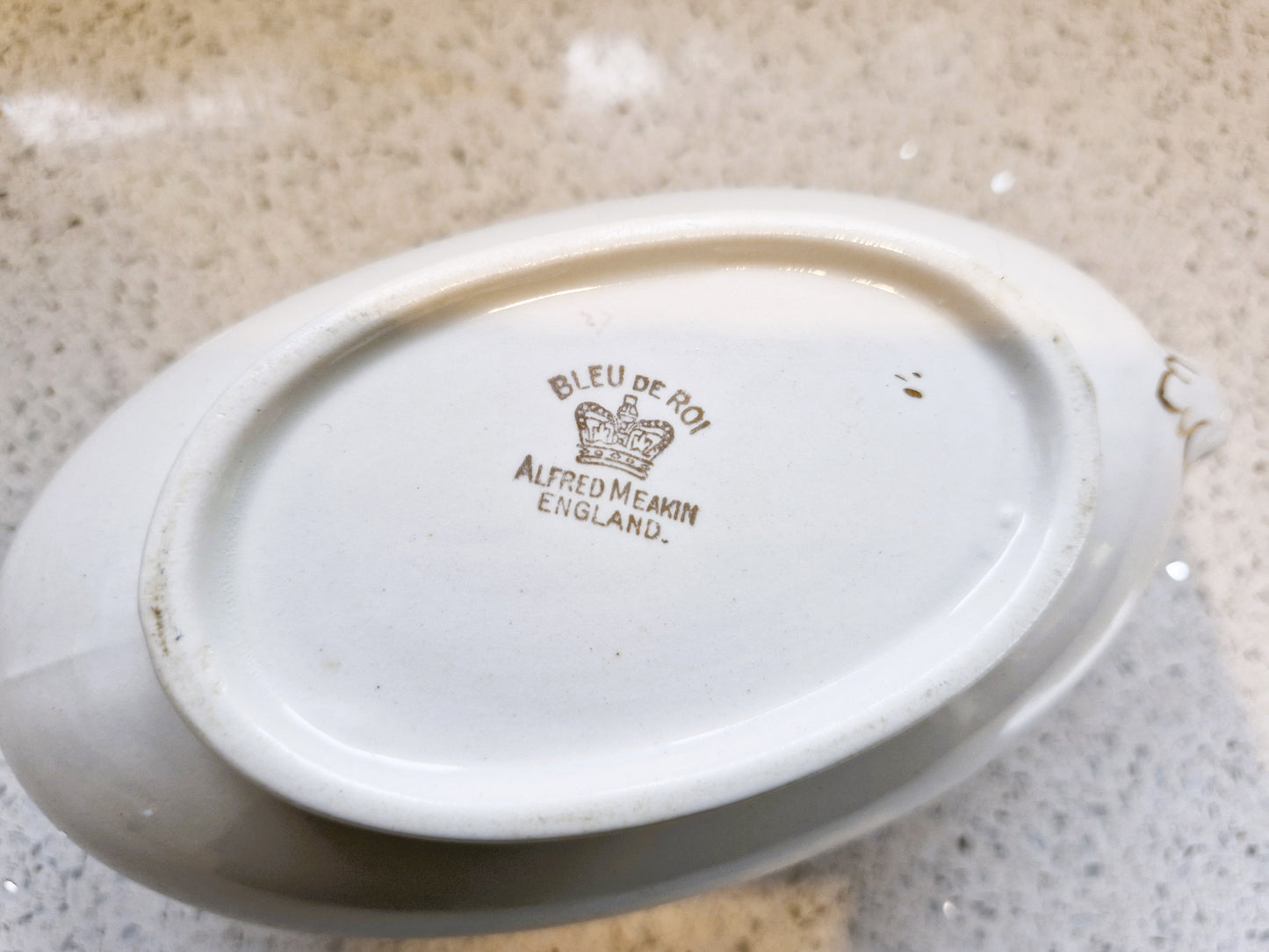 Alfred Meakin England, Bleu De Roi, Gravy Boat, Meakin, England, Vintage Ceramic