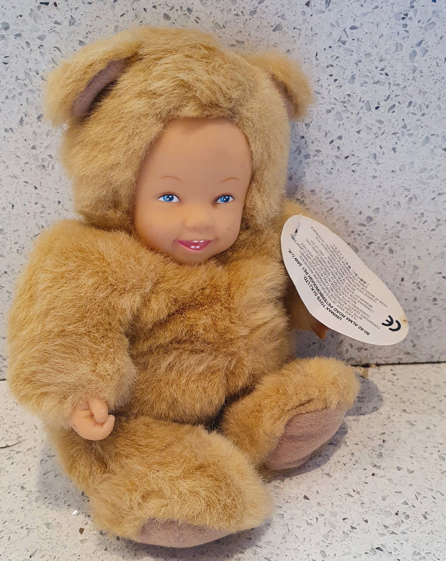 Anne Geddes Baby Bear Doll, Plush, Geddes Baby Bear doll, Cute, Quirky, 1990s Vintage Toy, 1997