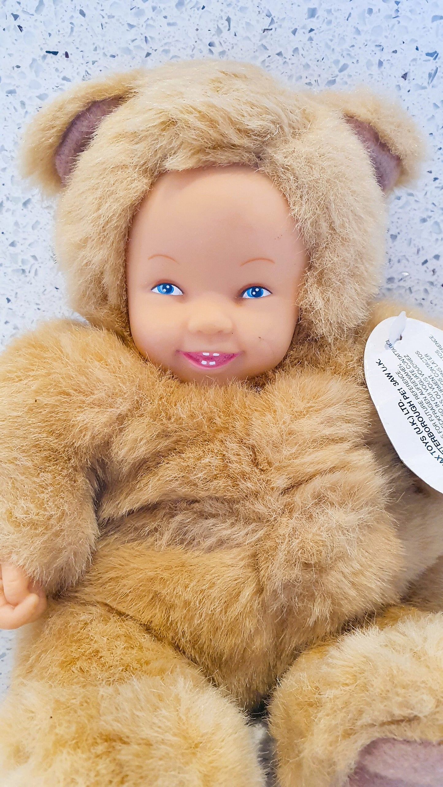 Anne Geddes Baby Bear Doll, Plush, Geddes Baby Bear doll, Cute, Quirky, 1990s Vintage Toy, 1997