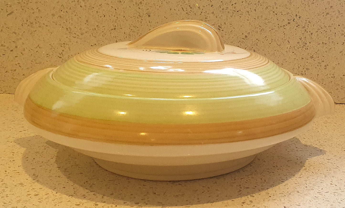 Art Deco, Tams Ware, Hand Painted, Dinner Service, Tureen, Lidded Serving Dish, 1930's, Original, English Earthenware