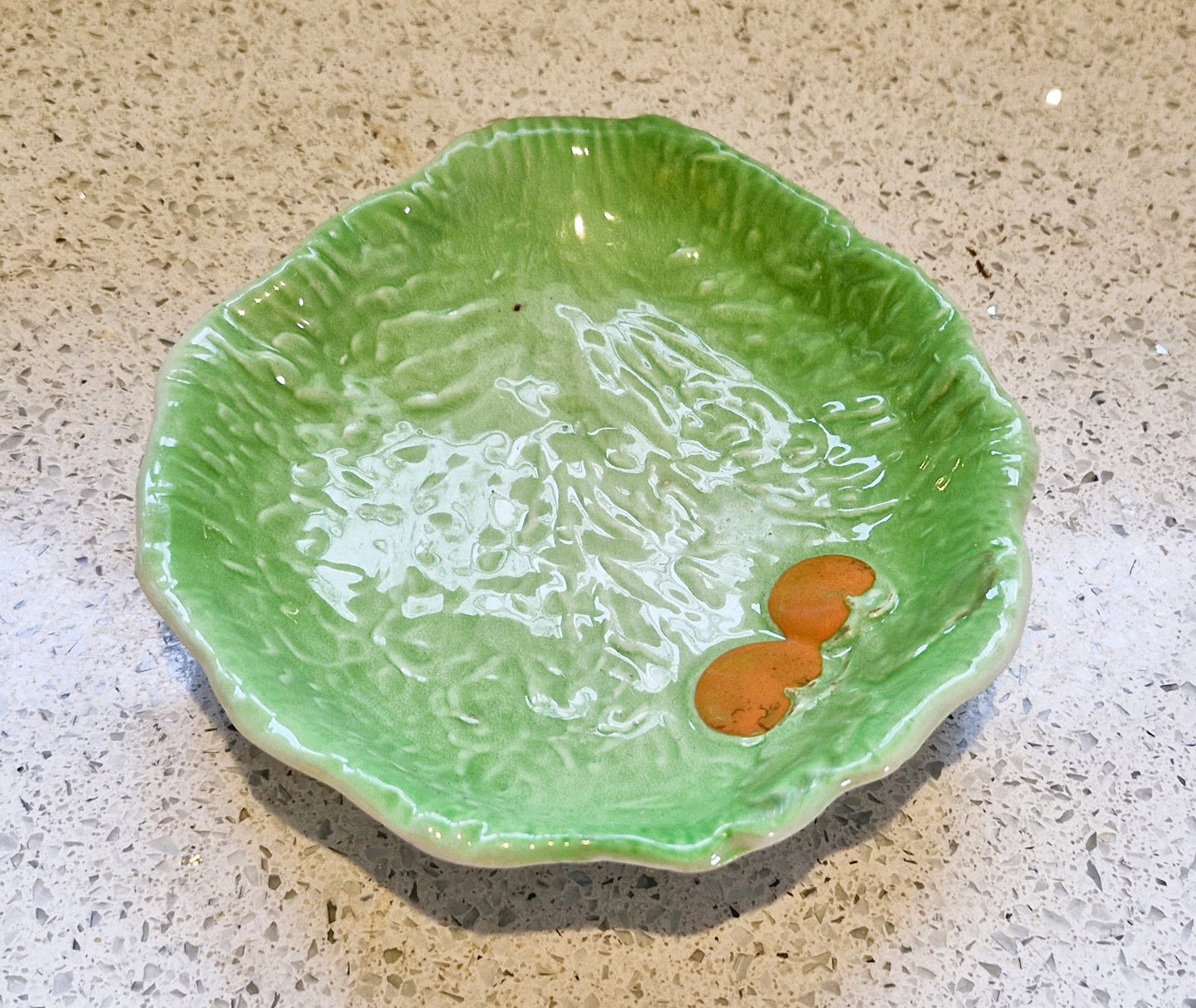 Carltonware Lettuce Leaf Plate, Cabbage Leaf plate, Saladware, Salad ware, Salad plate, Carltonware, Mid century, Lettuce, Cabbage