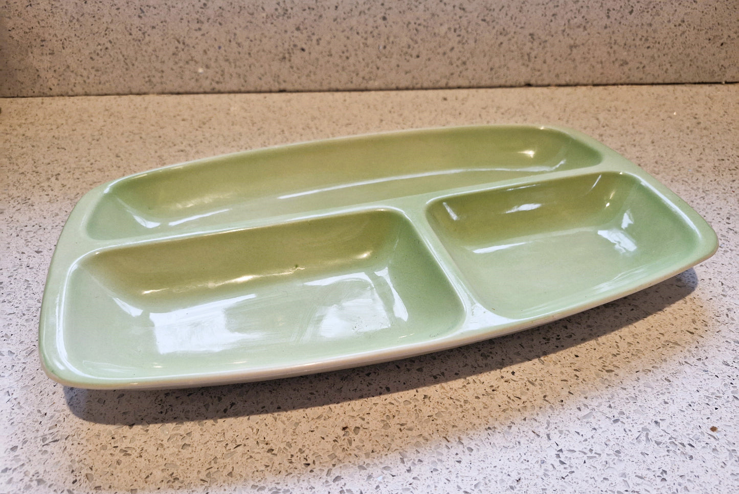 Carltonware Segmented serving dish, 1960s, 60s, Segmented Plate, Segmented dish, Kitchenalia, Carltonware, Green, Vintage