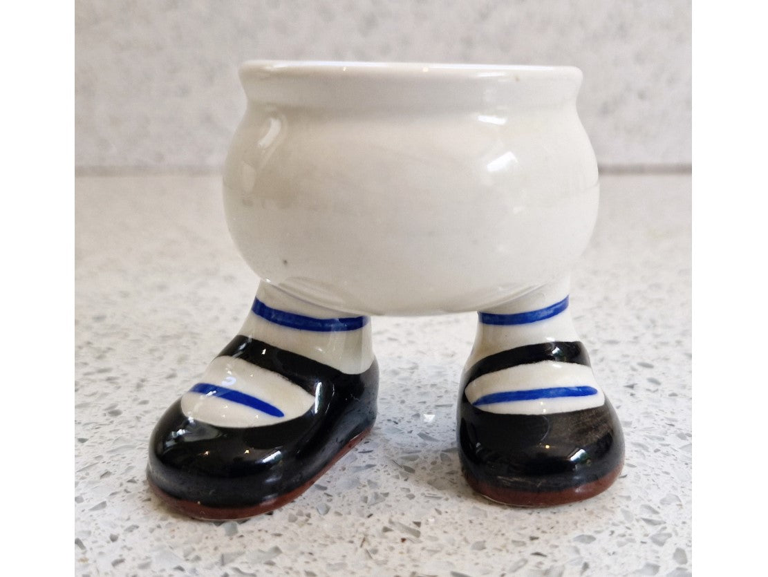 Carltonware Walking Egg Cup, Egg Cup on Legs, Walking egg cup, ceramic