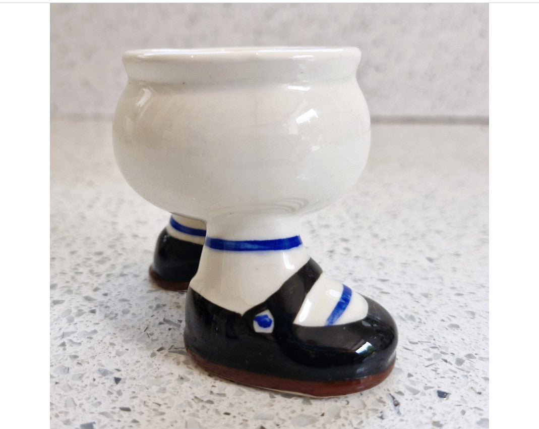 Carltonware Walking Egg Cup, Egg Cup on Legs, Walking egg cup, ceramic