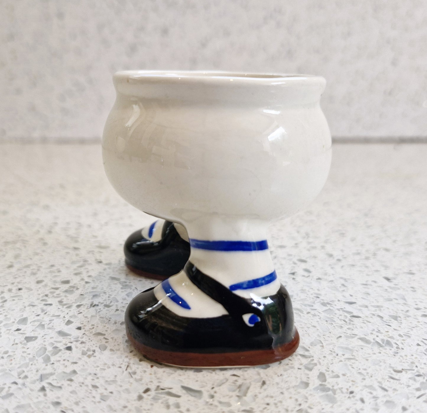 Carltonware Walking Egg Cup, Egg Cup on Legs, Walking egg cup, ceramic