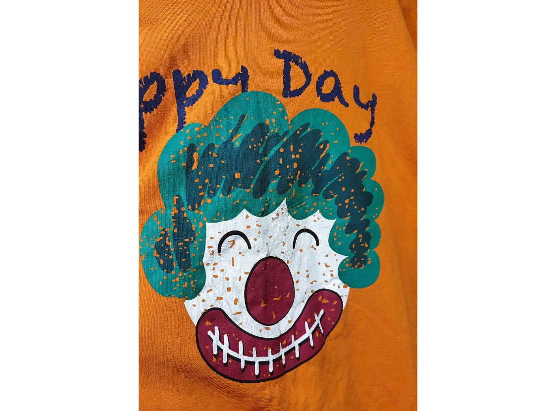 Clown Sweatshirt, Happy days Clown Sweatshirt, Pre Loved Sweatshirt, Vintage Sweatshirts, Clown image sweatshirt, Large
