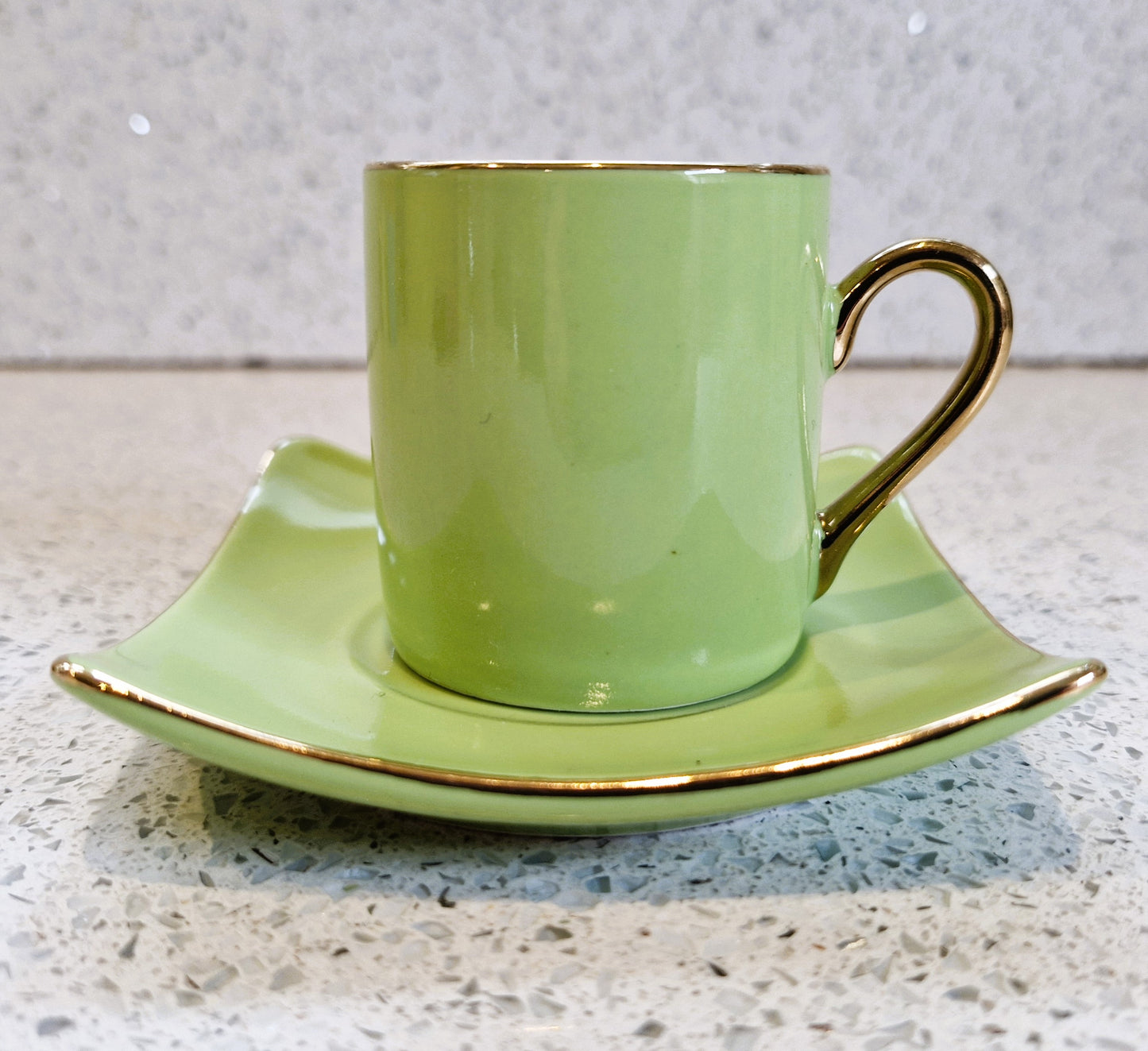 Green Silea Espresso cup and Saucer