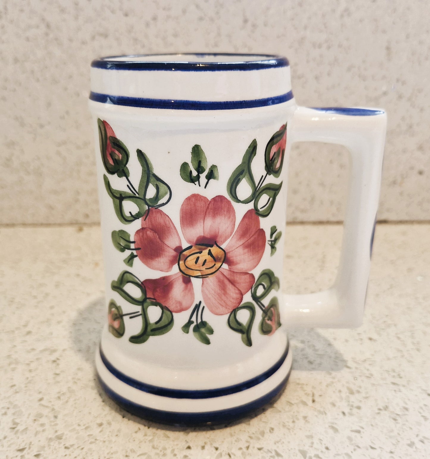Hand Painted Pottery Mug, Hand Painted Mug, Portuguese Mug, Portuguese Pottery, Mediterranean Pottery, Mug