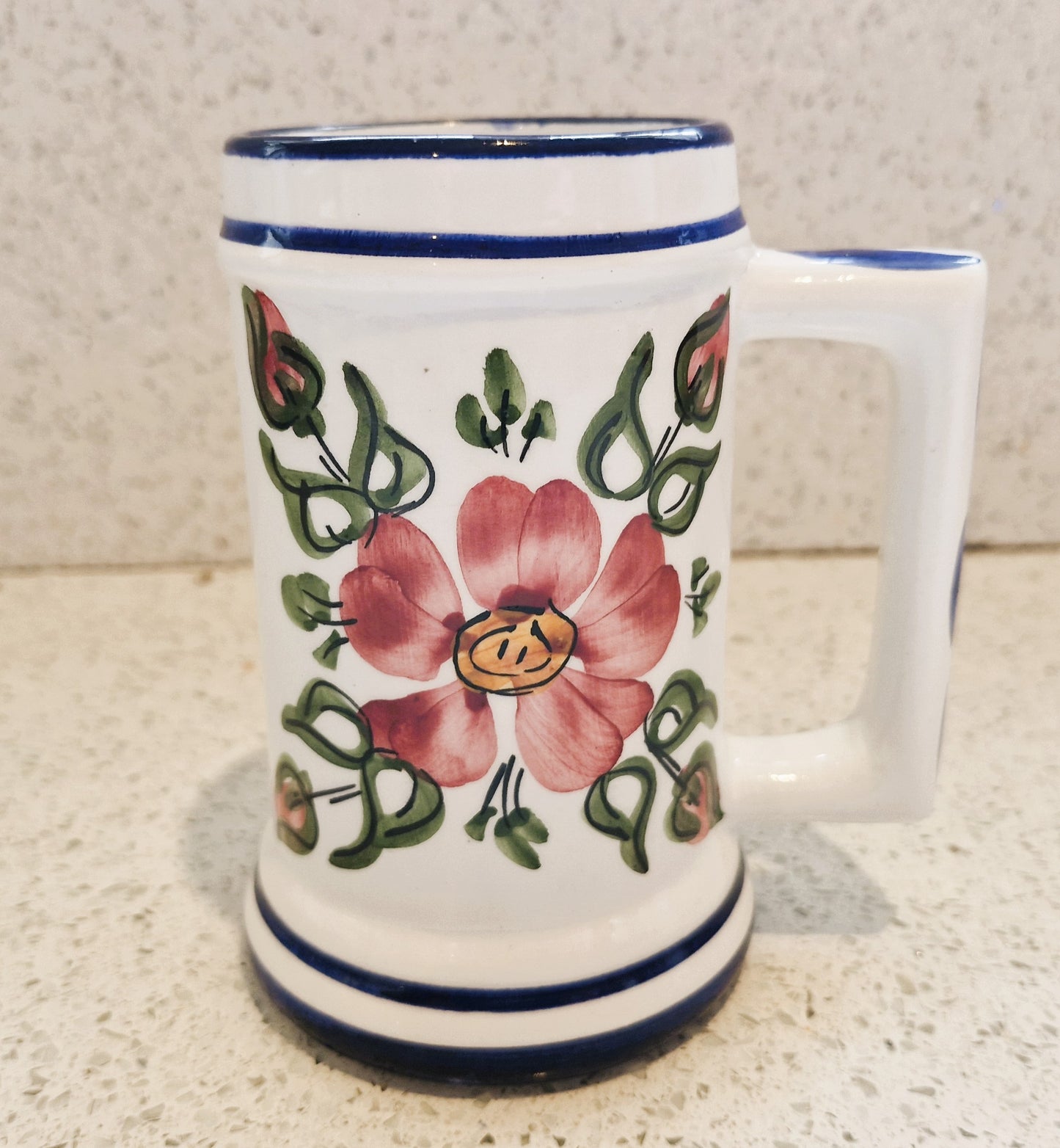 Hand Painted Pottery Mug, Hand Painted Mug, Portuguese Mug, Portuguese Pottery, Mediterranean Pottery, Mug