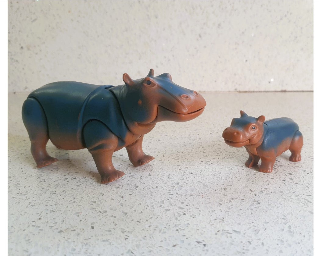 Playmobil Hippos, African Safari, Hippo, Baby Hippo