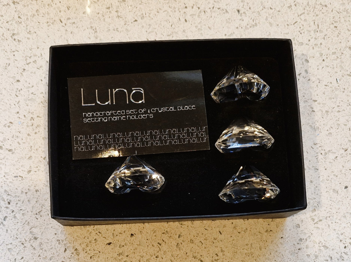 Luna Place Card Holders, Crystal