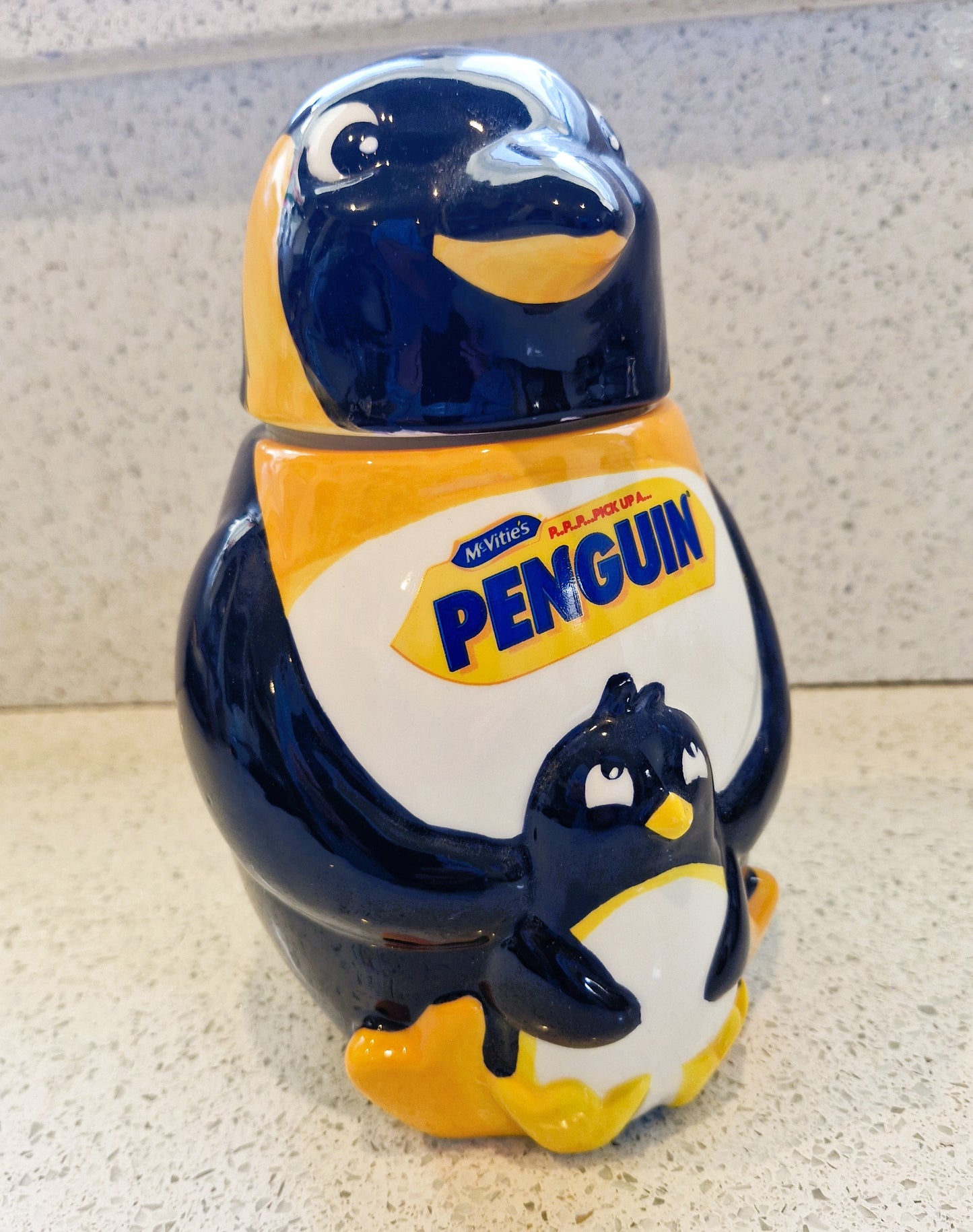McVities, Advertising, Cookie Jar, Penguin cookie jar, 90s, Penguin Bars, Pick up a penguin