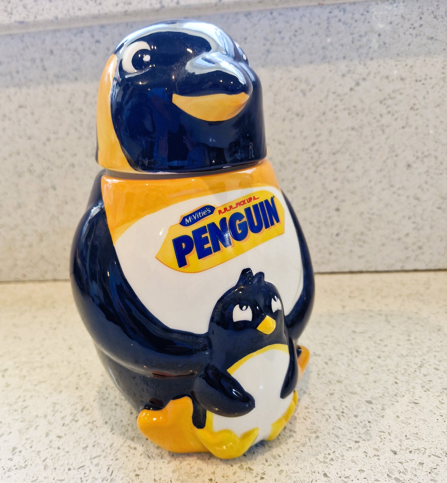 McVities, Advertising, Cookie Jar, Penguin cookie jar, 90s, Penguin Bars, Pick up a penguin, 80s