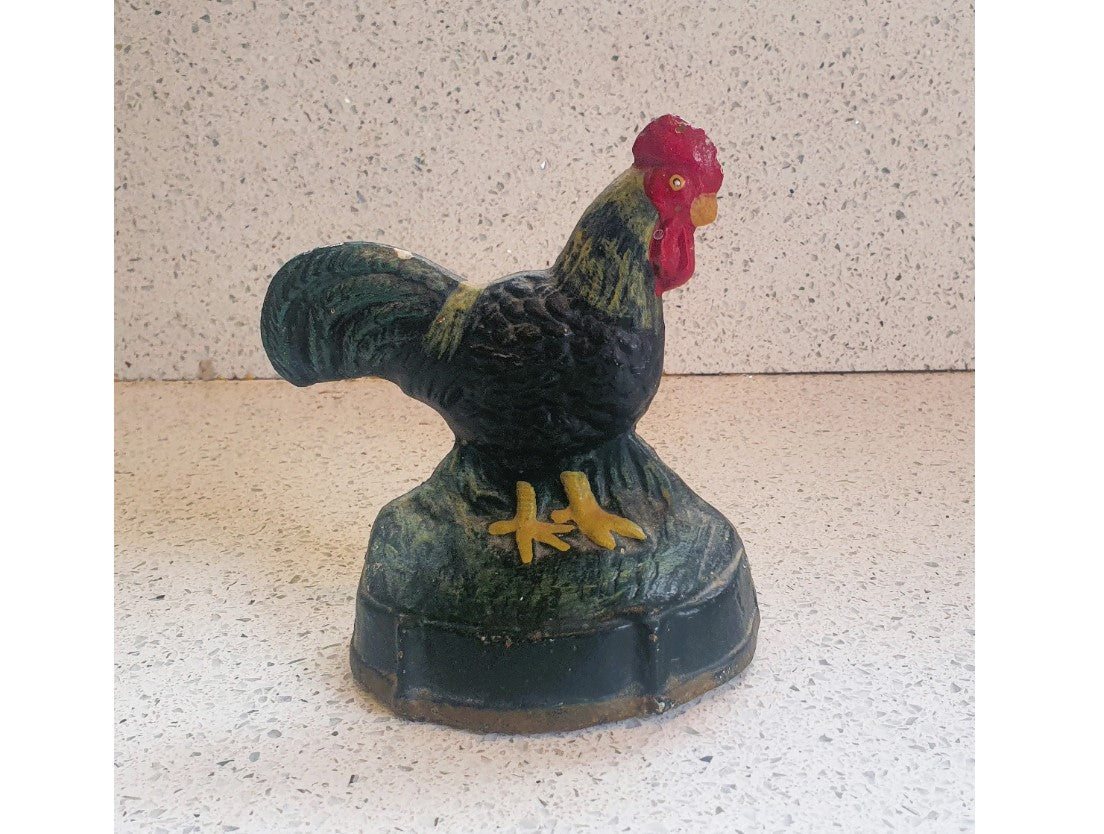 Cockerel, Rooster Shaped Cast iron Door Stop, Cockerel Shaped cast Iron Door Jam, Cockerel Door Stop, Farmhouse Decor, Vintage