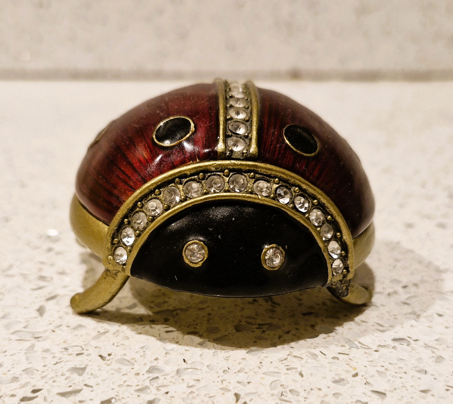 Past Times Enamel Ladybug Trinket Box
