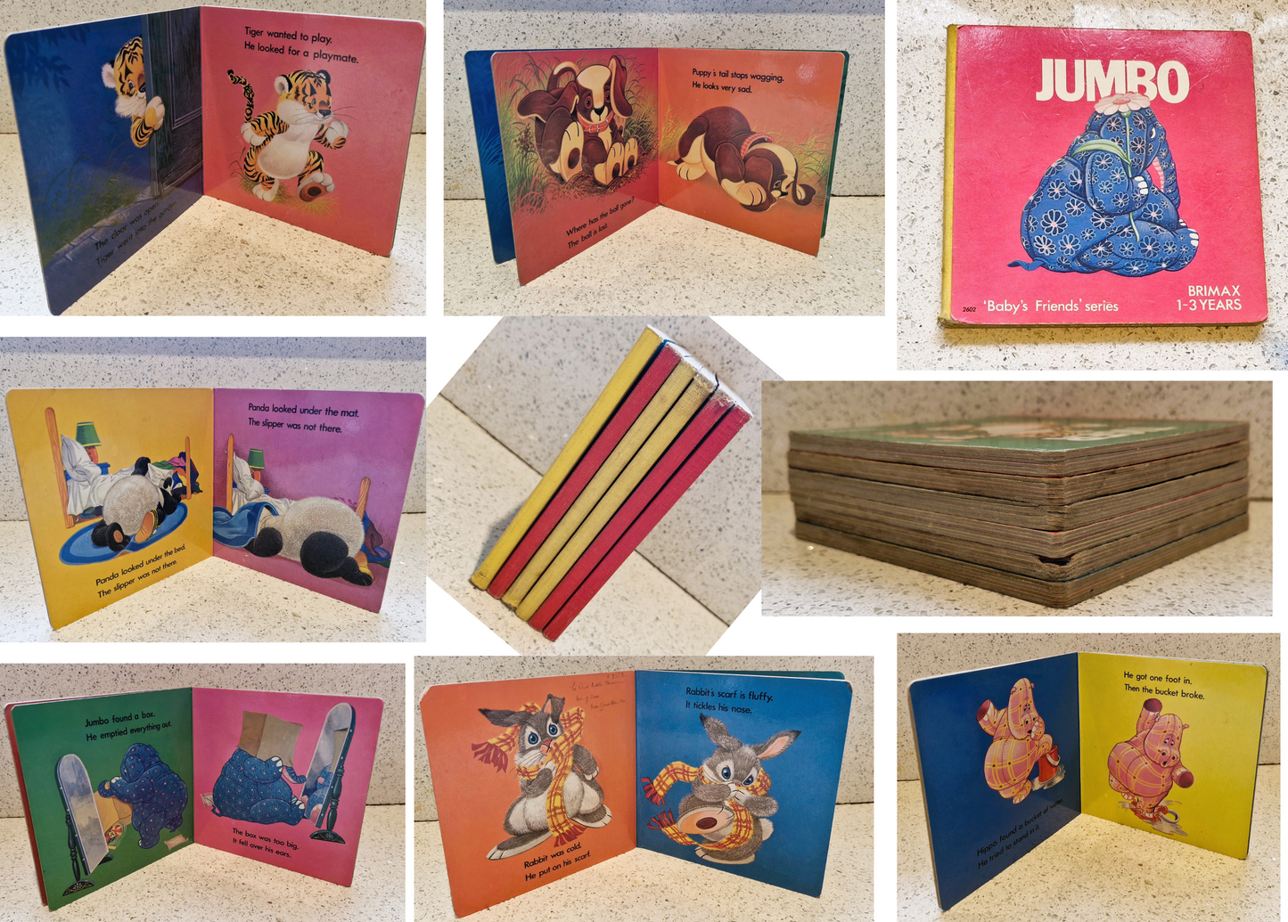 Vintage Childrens Board_books, 1980s, 1983, Brimax Baby's Friends Series, BRIMAX, Kitsch, Quirky, animals