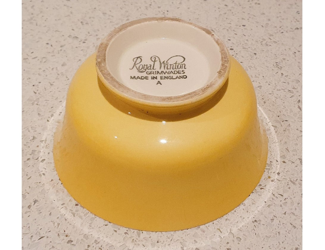 Royal Winton, Grimwades, Made in England, Yellow, Bowl, 2 tone Bowl