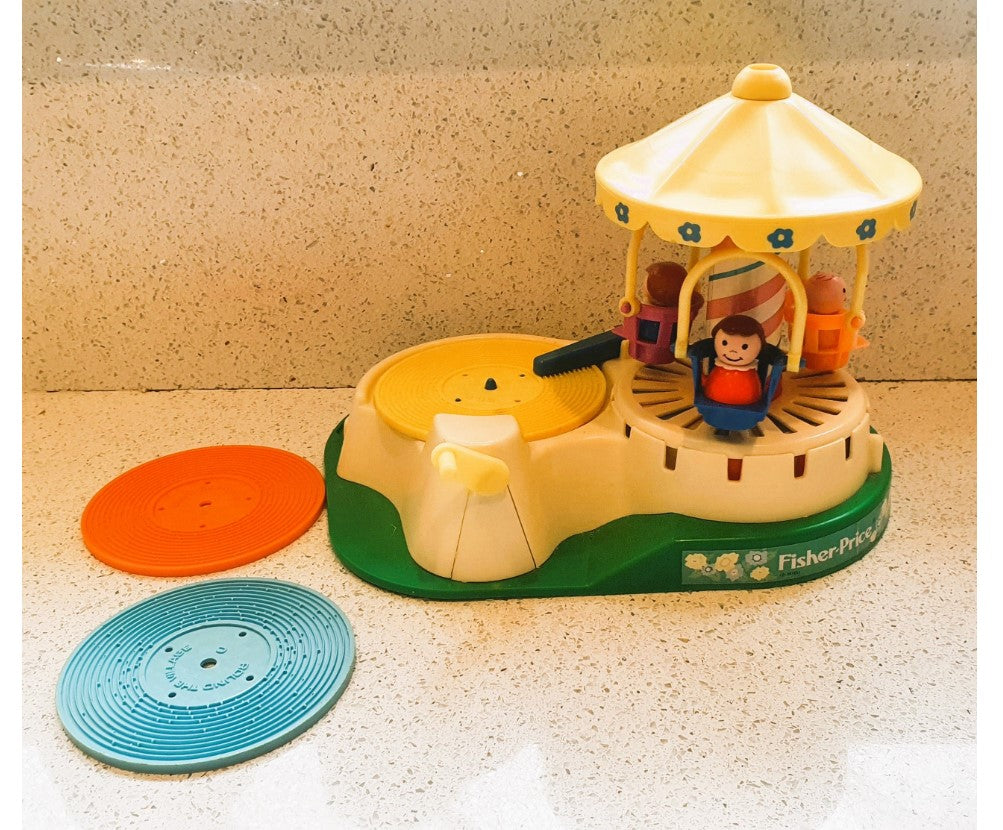 Fisher-Price Change a tune Karussell Plattenspieler, Vintage Fisher Price Karussell Plattenspieler, Fisher Price Plattenspieler
