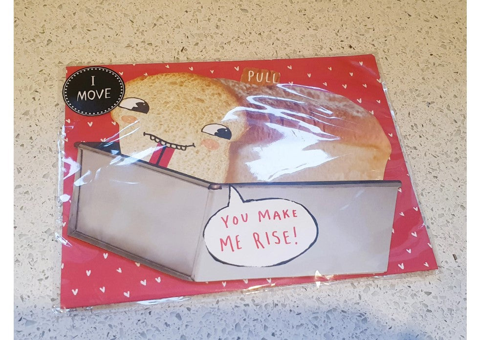 Paperchase Valentines day cards, moving, You make me rise, action, funny, cheeky, Rude