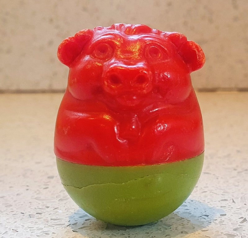 Weebles Figuren, Weebles, Schwein, Rot und Grün, Airfix Weebles, 70er Jahre, Weebles