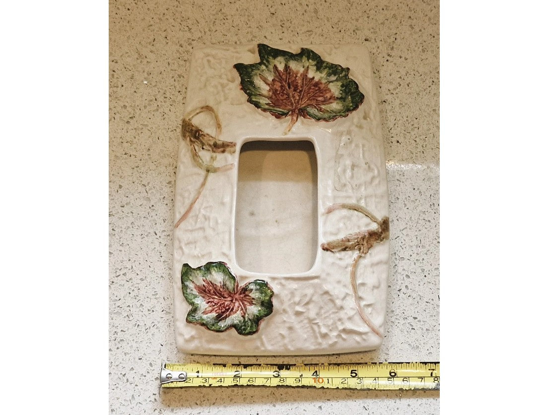 Table Flower arrangement Vase, Hand Painted Vase, Sylvac, England. Mid century, Begonia Rex Leaf, Pottery Vase, 5875, RARE