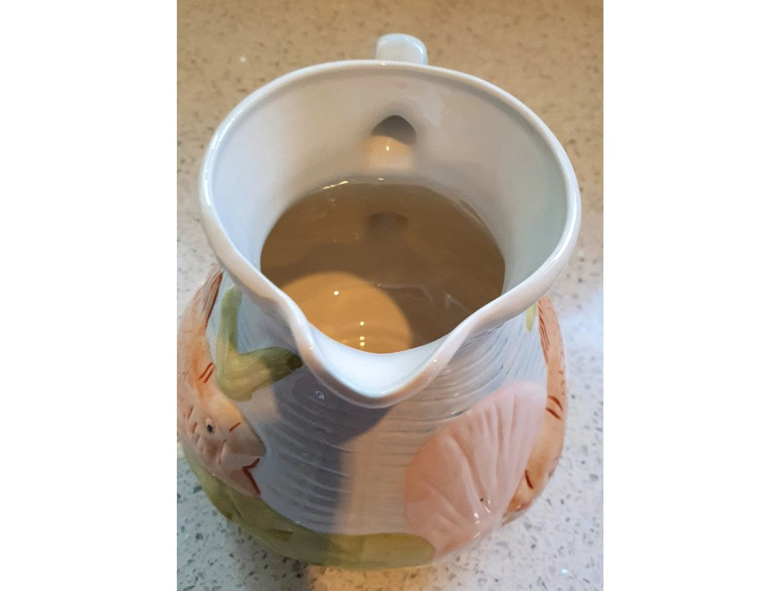 Shorter and Son Majolica Fish creamer, Shorter and Son Majolica Milk Jug, Majolica Goldfish Jug