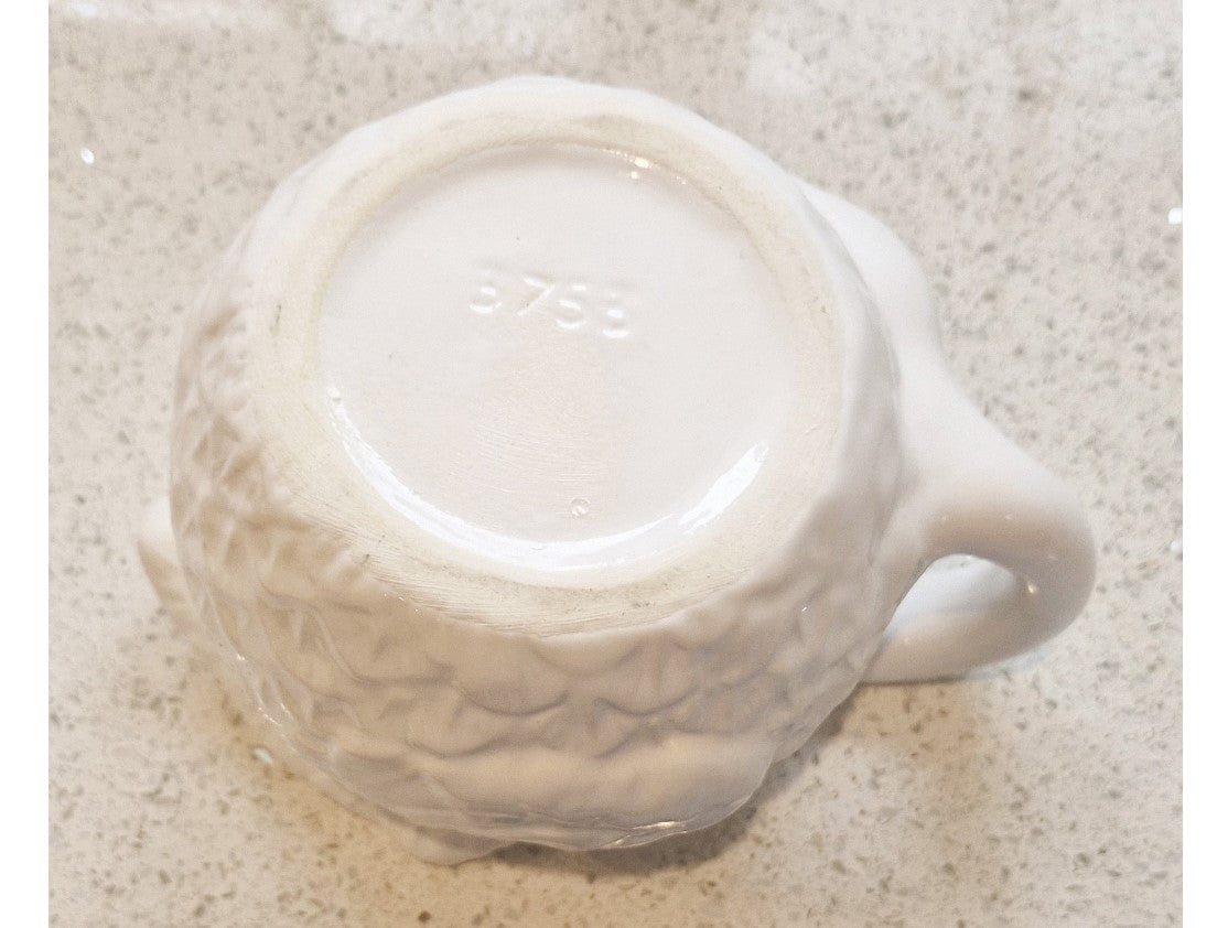 Swan Jug, Swan Neck handle, Swan Pitcher, Swan Jug, Embossed, Made in England, White, Large, English Ironstone