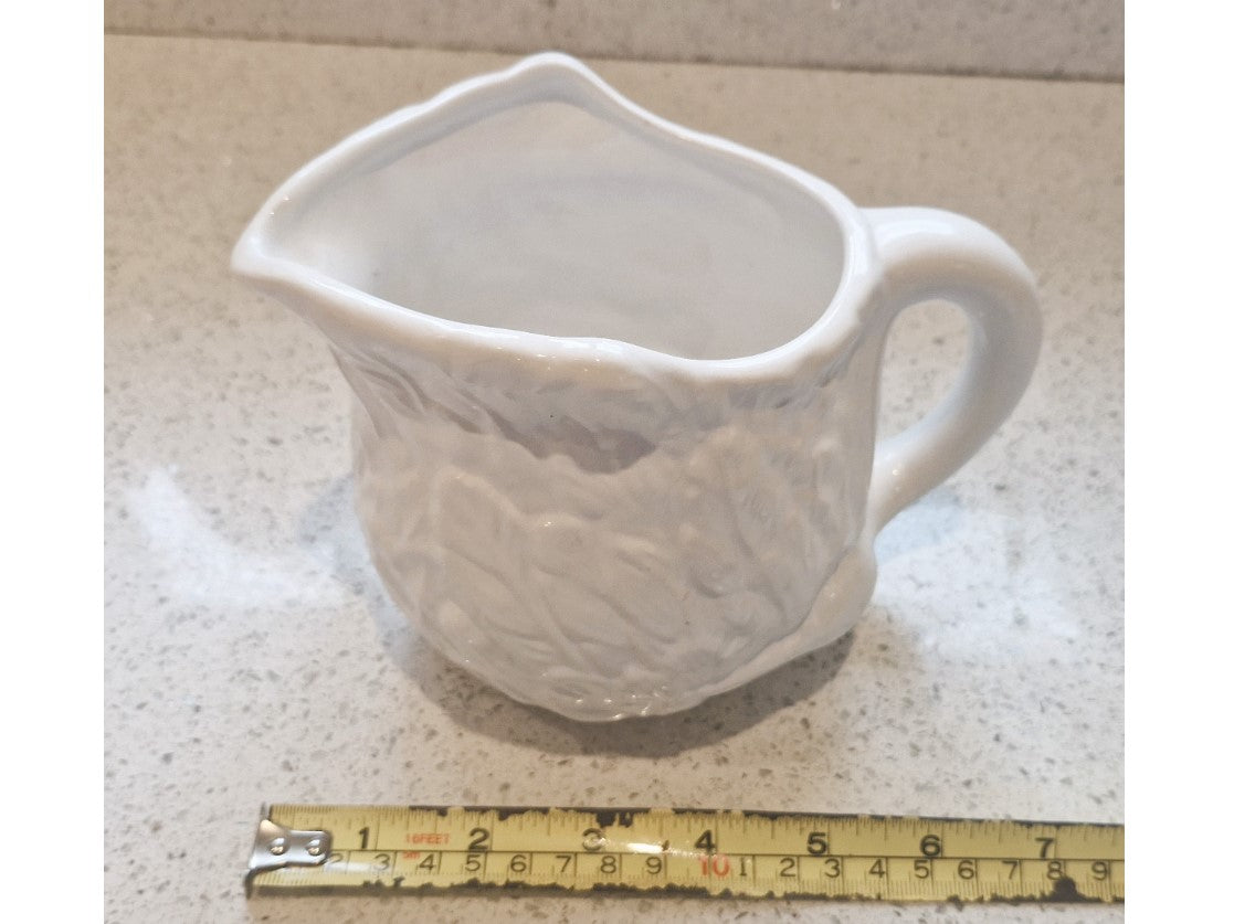 Swan Jug, Swan Neck handle, Swan Pitcher, Swan Jug, Embossed, Made in England, White, Large, English Ironstone
