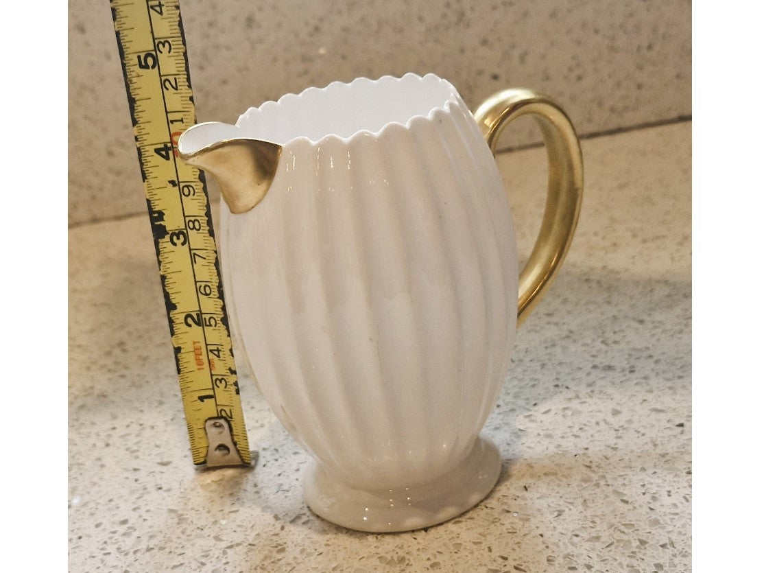 Thomas Goode, COPELAND, White Fine China Milk Jug, TGOODE, London, Creamer, Goode, London, Bone China, Creamer, Milk Jug, Gold Gilt, 11cm