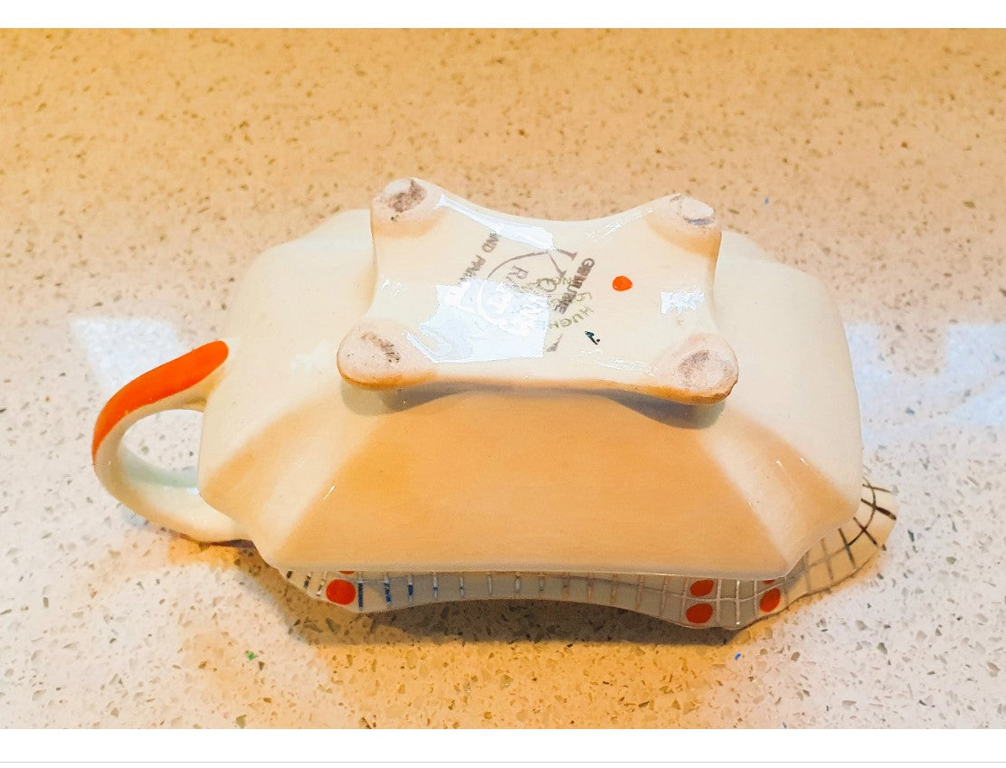 Hand Painted Art Deco Dinner Service, Sauce Boat, Jug, Thomas Hughes & So, Konny Kraft, Orange Spot, Very Good Condition, Very Rare