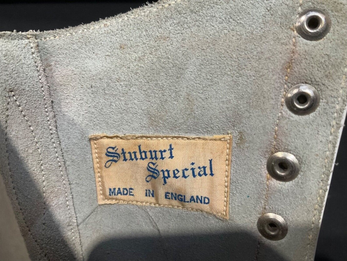 Stuburt Special Stubbs & Burt, Vintage White Leather Ice Skates, Vintage White Leather Ice Skates, Vintage Ladies Ice Skates, Figure Skating, SIZE 5