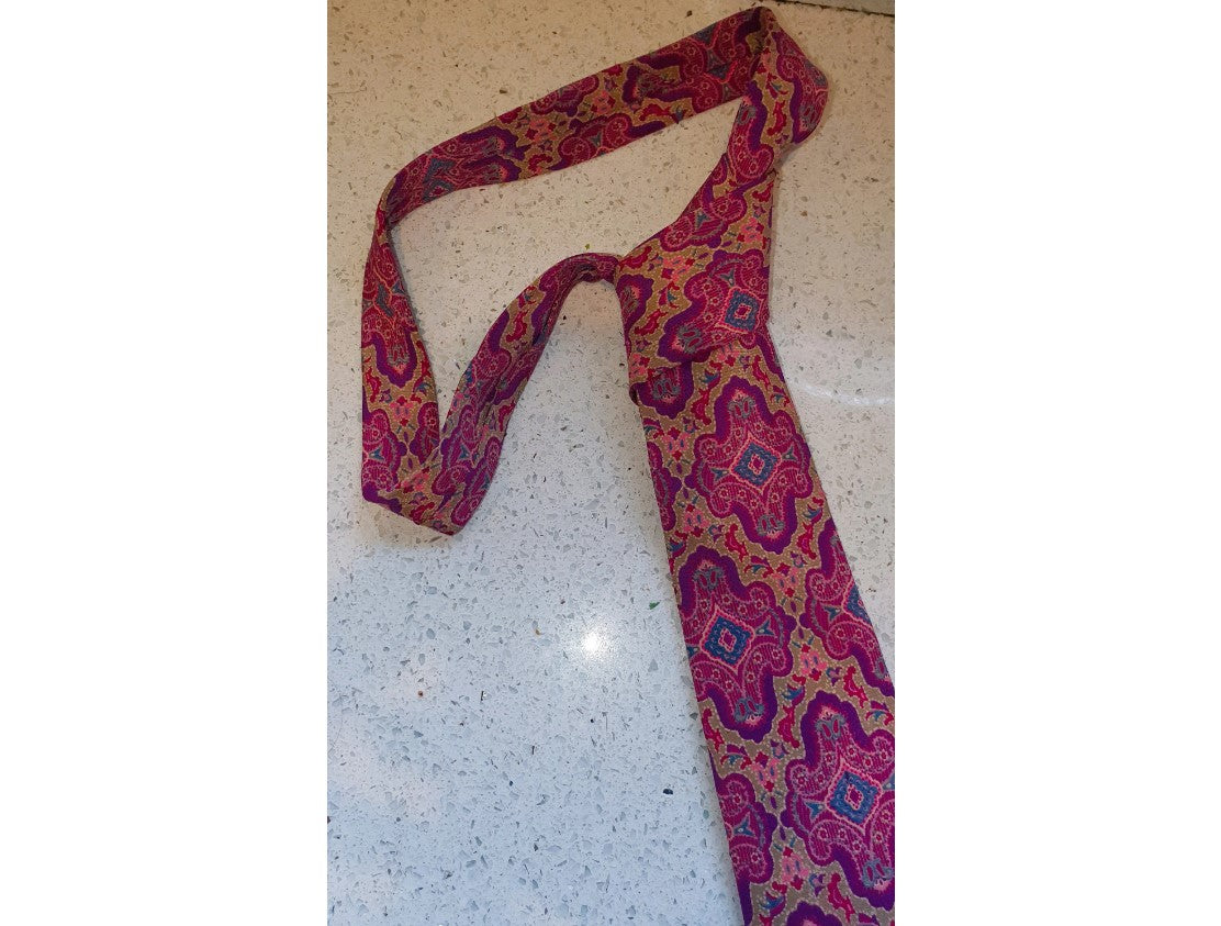 Bevilacqua Tie, Authentic, 100% Silk, Vintage Silk Tie, Made In Italy, Men's Tie