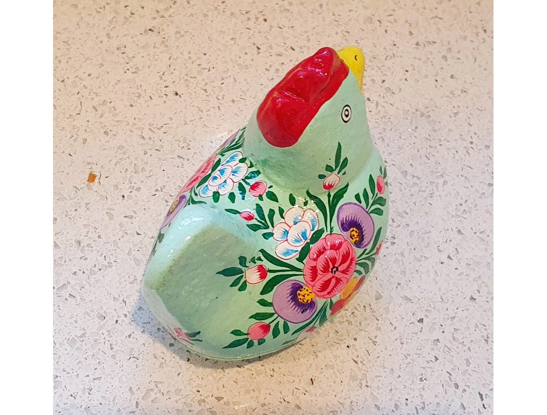 Wooden Chicken Trinket Box, Hand Painted Chicken Shaped Trinket Box, Colourful, Cute