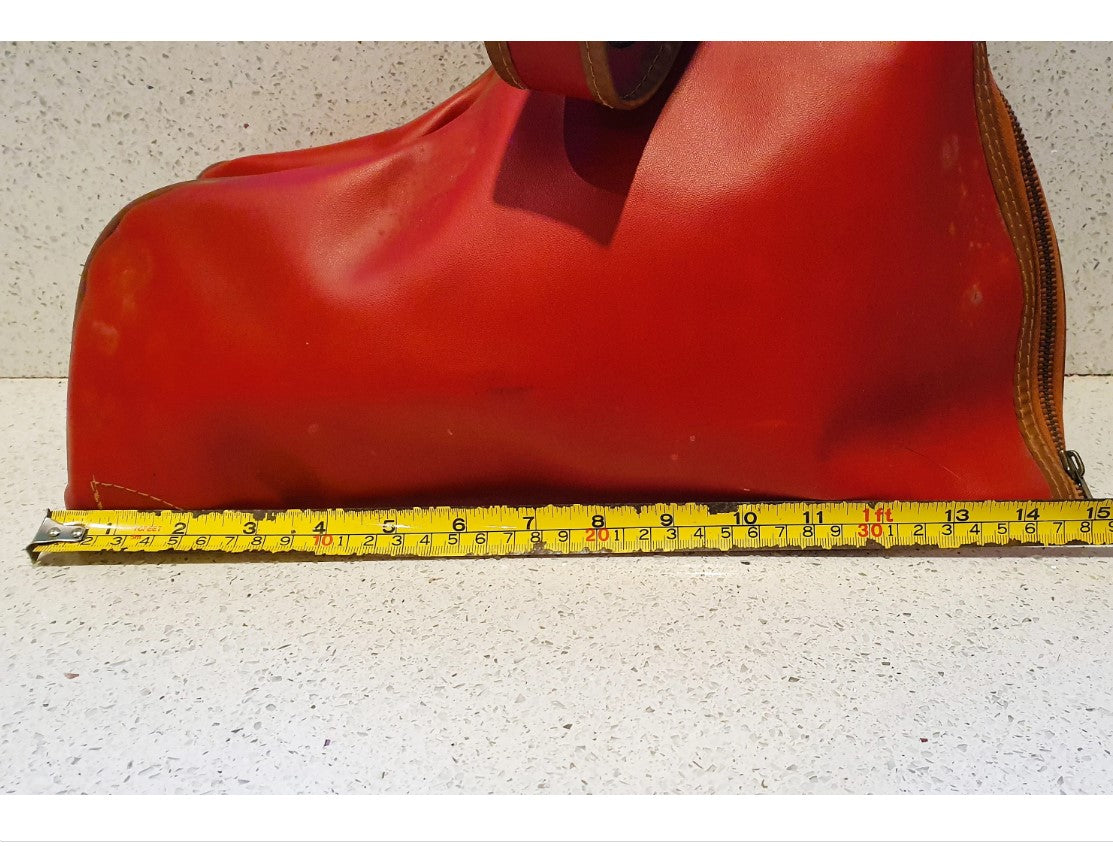 Vintage Ice Skates Bag, over neck ice skates bag, Panier Ice Skates Bag