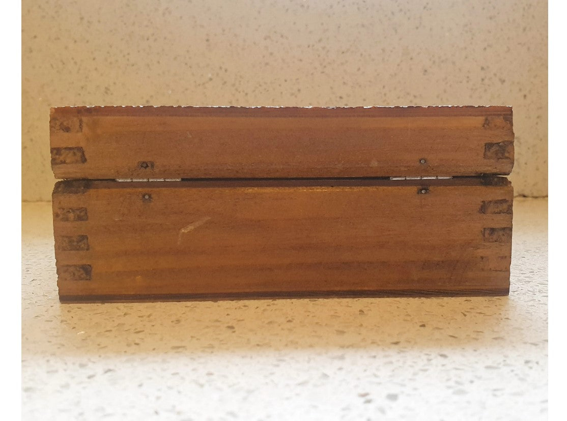 Vintage Russian Cigar Box, Russian, Hand carved, hand Painted, Wooden, Cigar Box, Authentic, original, signed, Labelled, 1970s