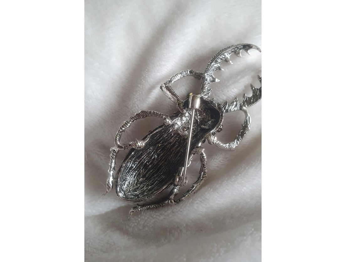 Beetle, Broach, NEW, Insect Jewellery, Quirky, Unusual, Pink, Green,